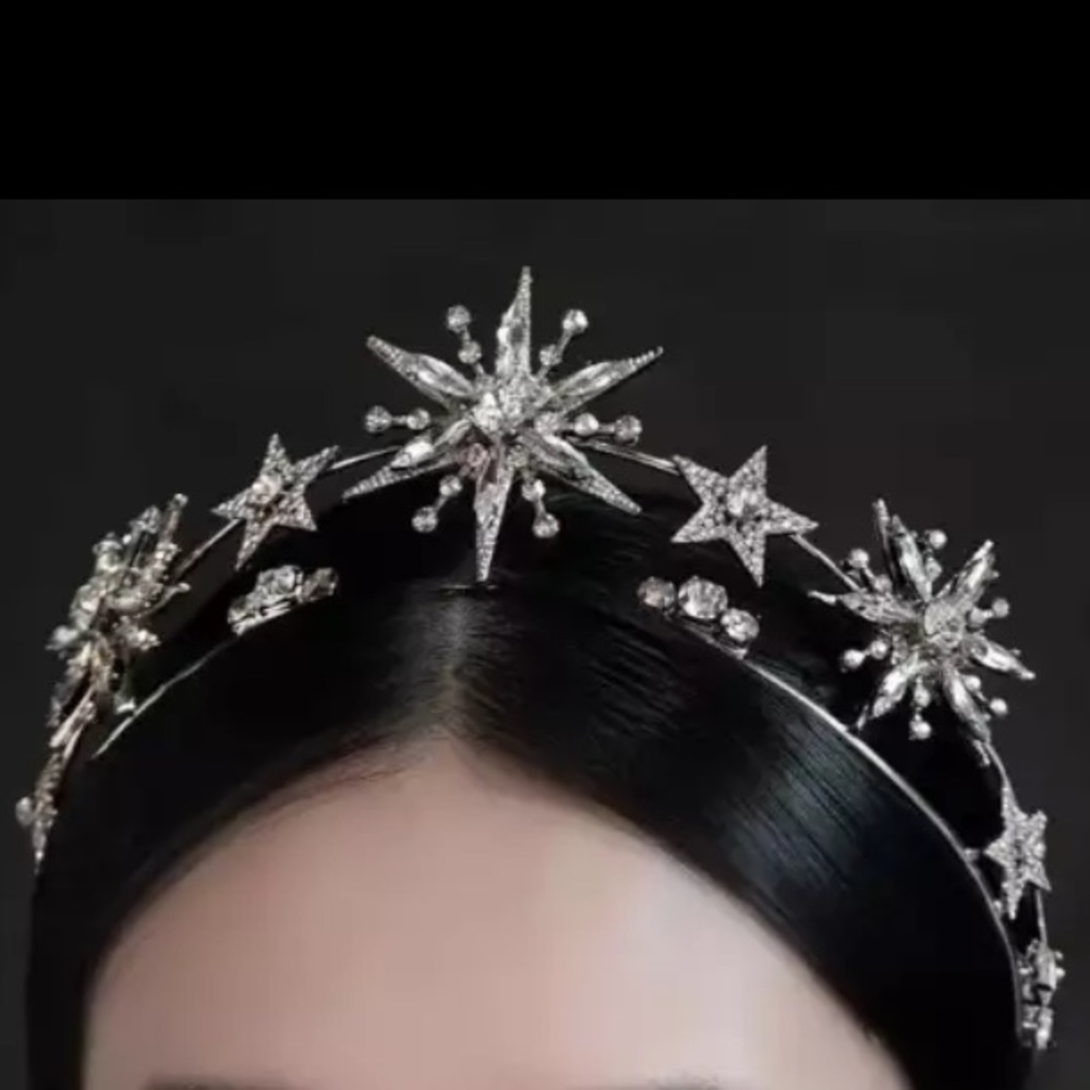 Diamond star studded bridal sparkly headband